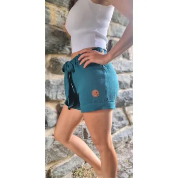 Dámské kraťasy Kulišárny Dámské mušelínové šortky SMARAGD VELIKOST: 40