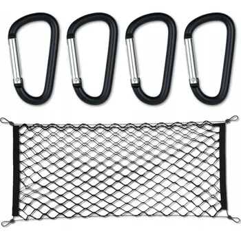 autokoberec Silná síť do zavazadlového prostoru auta s karabinami pro zajištění nákladu