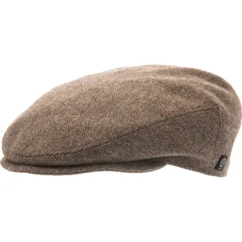 Čepice CTH Ericsson of Sweden Zimní vlněná hnědá bekovka (ušní klapky) - driver cap od CTH Ericson - Carl Sr. Herringbone Brown Velikost: 57 cm (M)