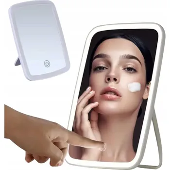 Zrcadlo KOSMETICKÉ ZRCÁTKO ZRCADLO S LED PODSVÍCENÍM PRO MAKE-UP, BEZDRÁTOVÉ