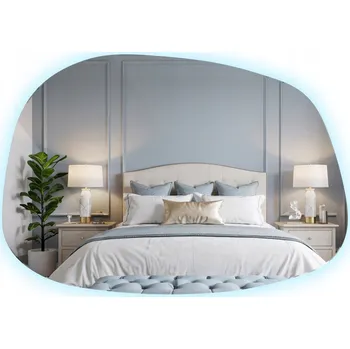 Zrcadlo Styl Zen Zrcadlo LED Asymetrické Studené Světlo Ideální Pro Líčení