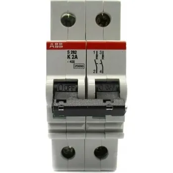 vypínač Jistič S282 K2A 400VAC 2P 2A 25kA ABB