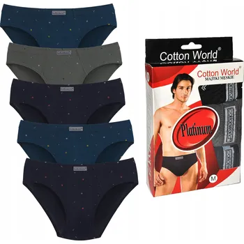 Dámské spodní prádlo Slipy Cotton World 5 ks 5XL bavlněné vícebarevné