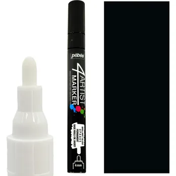 Olejový fix 4 mm Pebeo 4ARTIST se špičkou kulatý, lesklý, ČERNÝ 24