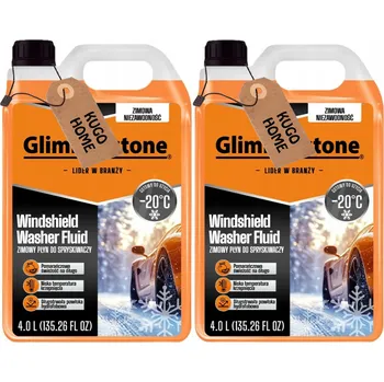 Směs do ostřikovače GLIMMERSTONE Zimní kapalina do ostřikovačů – svěží pomeranč, připravená k použití, ETANOL 8l