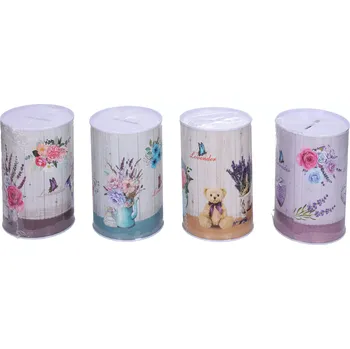 Pokladnička Pokladnička s květinovým motivem 8 × 12,7 cm