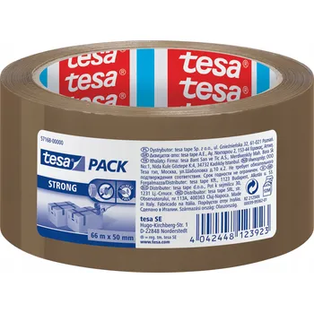 Lepicí páska Balicí páska tesa STRONG 66 m x 50 mm hnědá tichá
