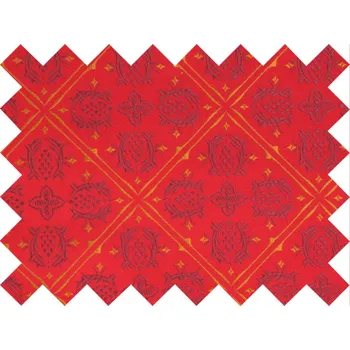 HEDVA ČESKÝ BROKÁT Vzorek brokátu 5x10cm 50749 POUPATA červená | 23