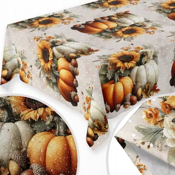 ubrus UBRUS ODPORNÝ NA SKVRNY 140X220 CM NA STŮL HLADKÝ MATNÝ SILNÝ PODZIMNÍ DÝNĚ 460