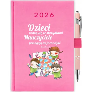 Kalendář Knižkový kalendář pro učitele 2026 A5, růžový