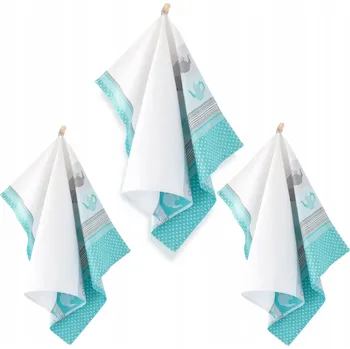 Utěrka ZWOLTEX CEJLON2 kuchyňská sada utěrka 3ks modrá 50x70