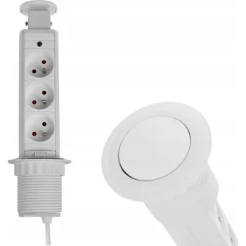 Elektrická zásuvka Elektrická Zásuvka na pracovní desku Design Light, bílá