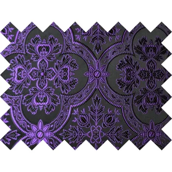 HEDVA ČESKÝ BROKÁT Vzorek brokátu 5x10cm 50749 ČTYŘLÍSTEK černá | 129