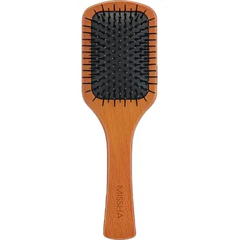 Antistatický kartáč na vlasy Medium - Missha Wooden Cushion Hair Brush