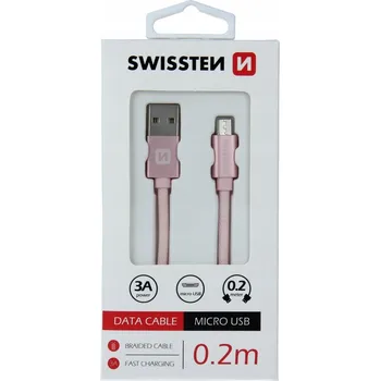 Datový kabel Kabel Swissten USB - microUSB typ B, 0,2 m