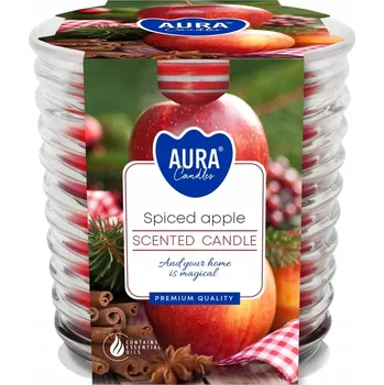 Parafínová vonná svíčka Vůně jablka Aura 1 ks