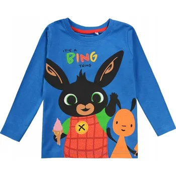 EplusM dětské tričko s dlouhým rukávem bavlna modré, velikost 92