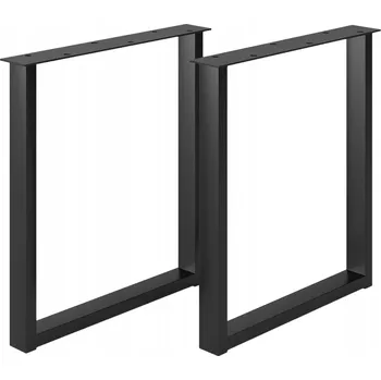 Jídelní stůl Kovové nohy ke stolu, stolku, psacímu stolu loft moderní 2 ks ČERNÉ 30x43cm