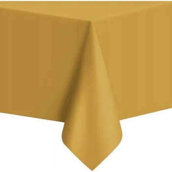 ubrus Jednorázový ubrus zlaté barvy s patinovou úpravou pro oslavy, 137 x 183 cm