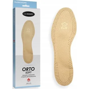 Pracovní oblečení Orto Soft kožené vložky s metatarzální pelotou Corbby 38 Hnědé