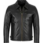 Pánská Kožená Bunda Jasper Short Emere Brixton Černá Velikost: M