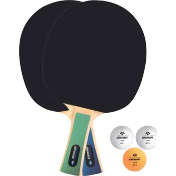 Pingpongová pálka SADA NA STOLNÍ TENIS PING PONG 2 RAKETY 3 MÍČKY DONIC 400