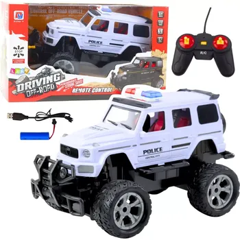 RC model auta Policejní terénní auto na dálkové ovládání RC 1:12 bílé