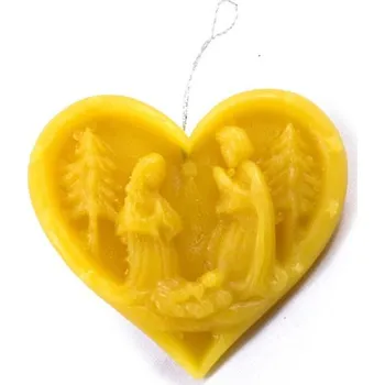 Ozdoba z včelího vosku- Betlém v srdci