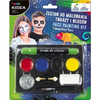Výtvarná sada Sada na malování na obličej a vlasy Kidea