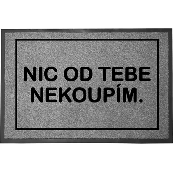 Vstupní rohožka 40x60 cm Šedá NIC OD TEBE NEKOUPÍM