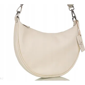 Kabelka Kabelka přes rameno z pravé kůže béžová