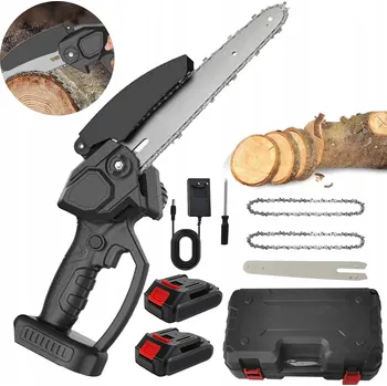 Ruční pilka AKU ŘETĚZOVÁ PILA MINI PILKA NA VĚTVE 2x AKU 8" SADA