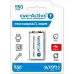 Nabíjecí Baterie lithium-iontový Everactive 9V (6F22) 500 mAh 1 ks