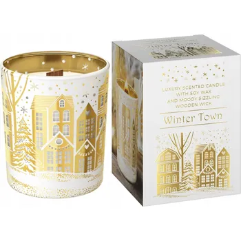 Svíčka Tradiční sójová svíčka Winter Town Bartek Candles 1 ks