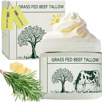 Pleťový krém Hydratační krém na obličej z hovězího loje z trávy, přírodní a organický