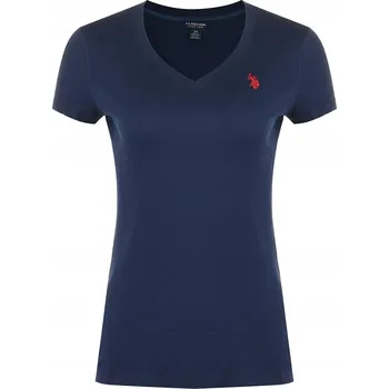 Dámské tričko Dámské tričko U.S. POLO ASSN. s výstřihem do V, tmavě modré