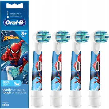 Elektrický zubní kartáček 4x originální Hlavice pro elektrický zubní kartáček Braun Oral-B - Spiderman