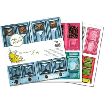 Blok P13 Blok scrapbookových papírů Garden of Books 15x15cm