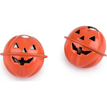 Rolnička dýně halloween Ø24 mm, malé, 5 oranžová