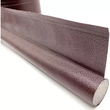 Těsnící lišta pod dveře s prahem, skládací hnědá (DVT7)