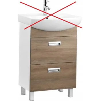 Koupelnový nábytek KFA SELLA GOLD 50 Skříňka pod umyvadlo 45,8x26x80 bílá + rigoletto