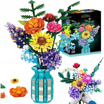 ostatní stavebnice STAVEBNICE KYTICE 1853 DÍLKŮ NÁPADY PRO KUTILY + STAVEBNICE PRO STAVBU VÁZ