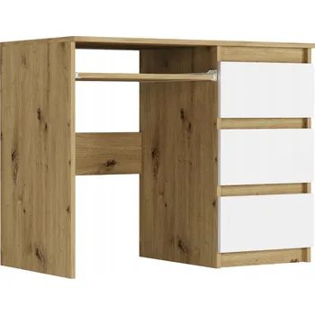 Psací stůl Obdélníkový psací stůl Framire 96 x 50 x 76 cm bílý, dub artisan