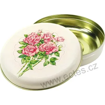 Dóza na potraviny IHR TENDER LOVE plechová dóza na čokoládu 7118 kytice rozkvetlých růžových růží