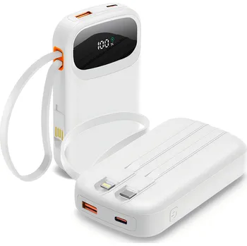Powerbanka RYCHLÁ POWER BANKA 10 000 mAh 22,5 W POWERBANK S VESTAVĚNÝM KABELEM USB C/USB