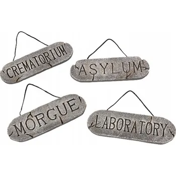 Obraz Závěsné tabulky na Halloween 30x9,5cm 4ks