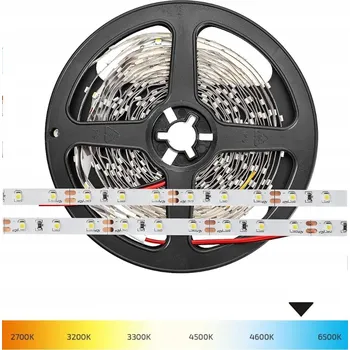 LED páska LED pásek 3528 SMD 300 12V BÍLÁ STUDENÁ 6000K 1m