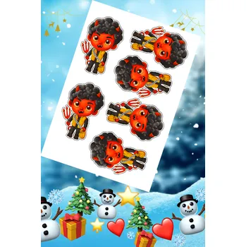 Jedlá dekorace na dort Cukrárna VeHa s.r.o. Fondánový list s výřezem: Čert – 11×6,5 cm