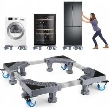 Praní a péče o prádlo STAVITELNÝ STOJAN S KOLEČKY POD PRAČKU, LEDNIČKU, MYČKU DO 300 KG