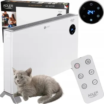 Topidlo Přenosný konvektorový LCD ohřívač 2000 W s dálkovým ovládáním a časovačem Farelka Adler